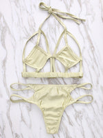 NEW FEELING Womens Beige Bikinis