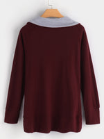 NEW FEELING Womens Burgundy T-Shirts