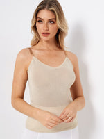 Wholesale Scoop Neck Plain Spaghetti Strap Sleeveless Camis