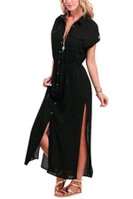 OEM Ladies Black Shirt Dresses
