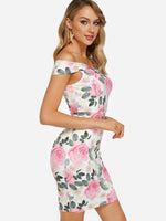OEM Ladies White Floral Dresses