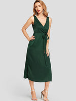 OEM Ladies Green Midi Dresses