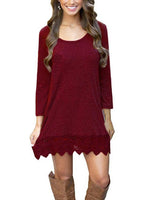 NEW FEELING Womens Burgundy Mini Dresses