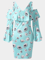 OEM Ladies Green V-Neck Dresses