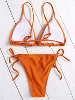 NEW FEELING Womens Orange Bikinis