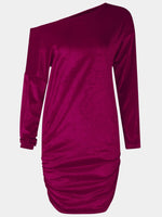 NEW FEELING Womens Burgundy Mini Dresses