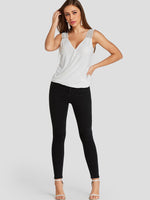 NEW FEELING Womens White Camis