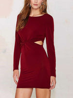 OEM Ladies Burgundy Sexy Dresses