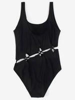 NEW FEELING Womens Black One-Pieces