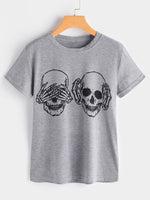 Wholesale Grey Round Neck Short Sleeve T-Shirts