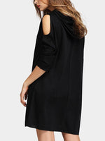 NEW FEELING Womens Black Shirt Dresses
