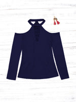 NEW FEELING Womens Blue T-Shirts