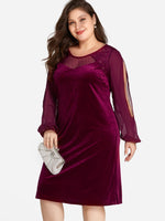 OEM Ladies Burgundy Plus Size Dresses