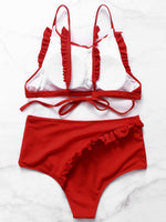 NEW FEELING Womens Red Bikinis