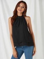 NEW FEELING Womens Black Camis