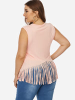 NEW FEELING Womens Pink Plus Size Tops