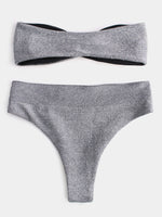 NEW FEELING Womens Grey Bikinis