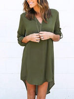 OEM ODM Ladies Navy Chiffon Dresses