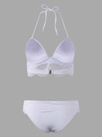 NEW FEELING Womens White Bikinis