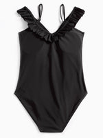 NEW FEELING Womens Black One-Pieces