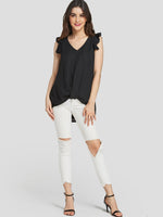 NEW FEELING Womens Black Camis