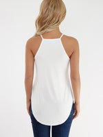 NEW FEELING Womens White Camis