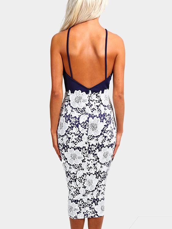 NEW FEELING Womens Navy Midi Dresses