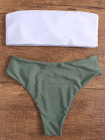 NEW FEELING Womens White Bikinis