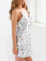 NEW FEELING Womens Silver Mini Dresses