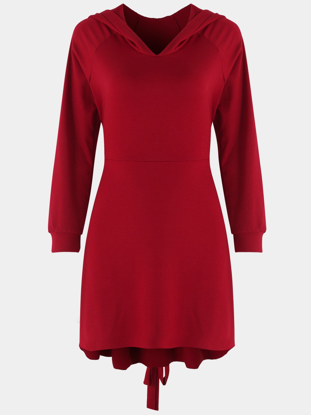 NEW FEELING Womens Burgundy V-Neck Dresses