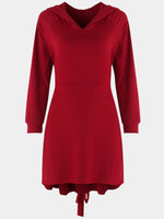 NEW FEELING Womens Burgundy V-Neck Dresses