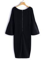 NEW FEELING Womens Black Midi Dresses