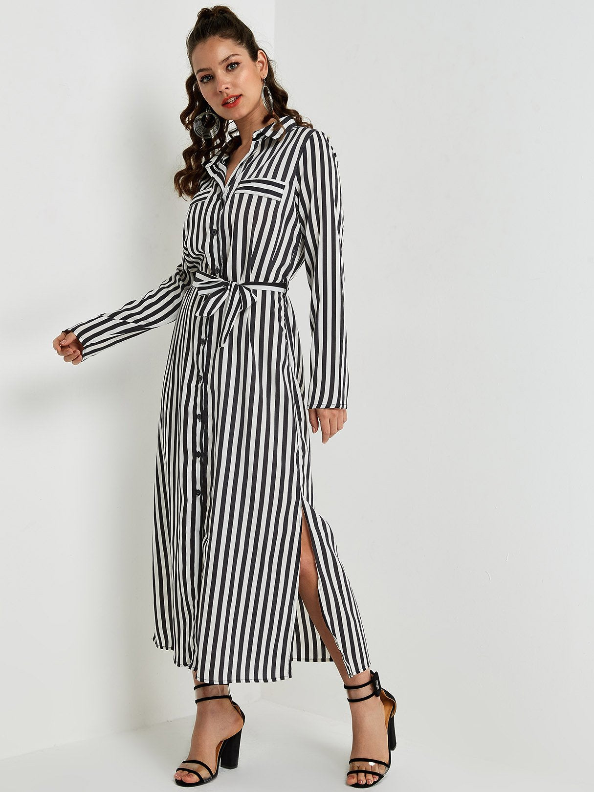 OEM Ladies Black Shirt Dresses