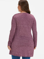 NEW FEELING Womens Purple Plus Size Tops