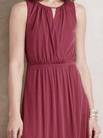 OEM Ladies Wine Red Maxi Dresses