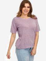 OEM Ladies Purple Plus Size Tops