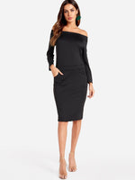 Custom Red And White Long Sleeve Dress