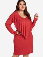 OEM Ladies Red Plus Size Dresses