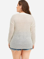 NEW FEELING Womens White Plus Size Tops