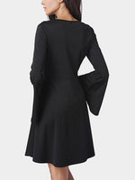 OEM ODM Plain Black Midi Bodycon Dress