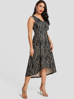 OEM Ladies Black Midi Dresses
