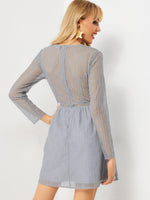 NEW FEELING Womens Grey V-Neck Dresses