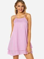 Wholesale Square Neck Sleeveless Plain Mini Dresses