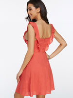 NEW FEELING Womens Red Casual Dresses