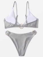 NEW FEELING Womens Silver Bikinis