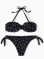 NEW FEELING Womens Black Bikinis