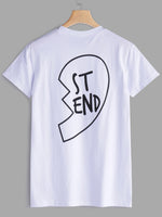 Wholesale Crew Neck Letter Printed Short Sleeve T-Shirt