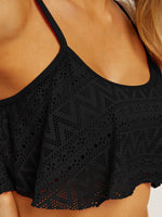 Custom Black Halter Bikini Swimwear