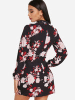 NEW FEELING Womens Black Floral Dresses