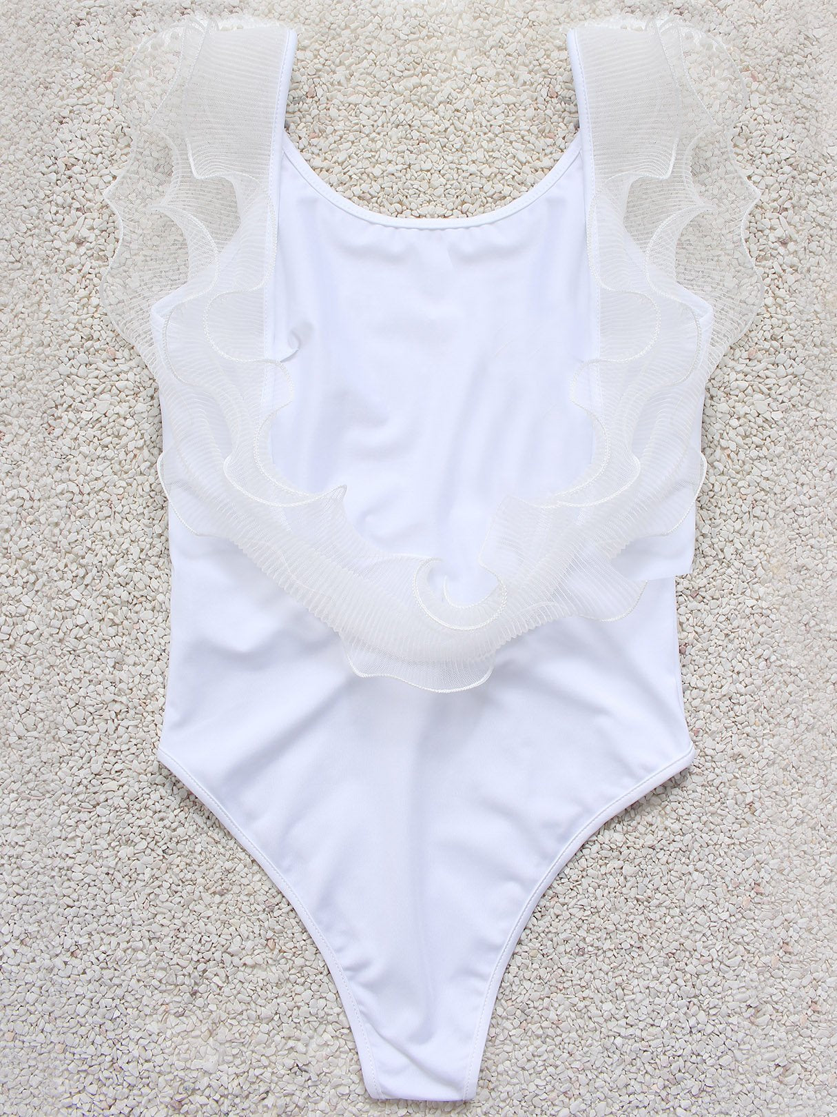 NEW FEELING Womens White One-Pieces